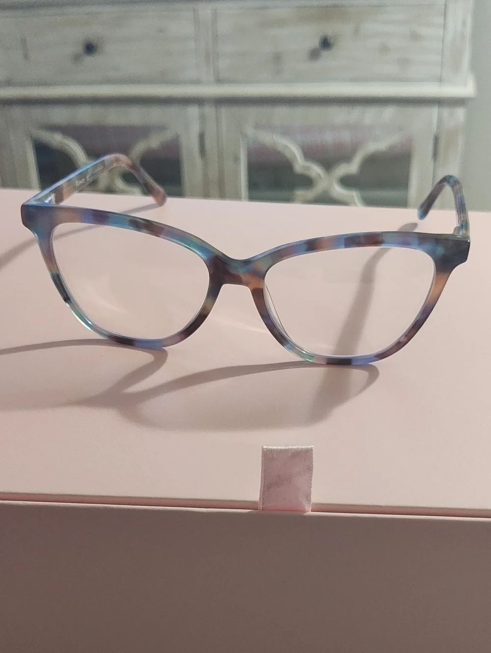 Blue Tortoiseshell Cat-Eye Reading Glasses for Women